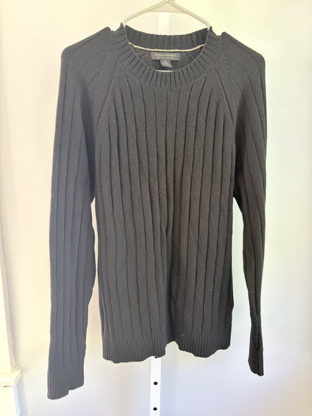 Banana Republic Ribbed Wool Sweater Black Size M